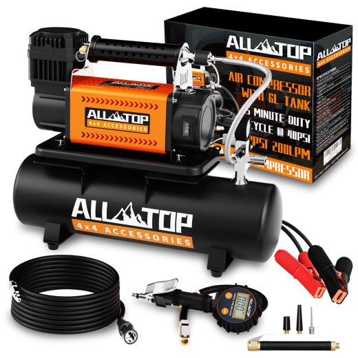 空气压缩机套件带 6L 储气罐 -150PSI - 7.06 立方英尺/分钟 - 12V DC